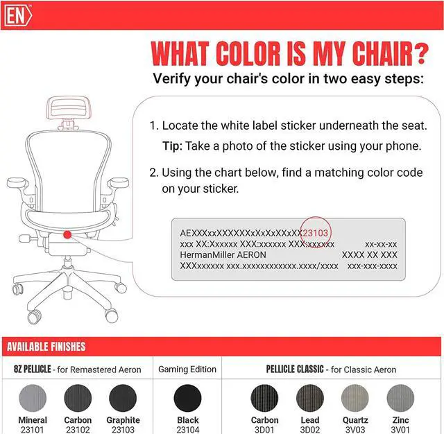 Alt view image 4 of 7 - The Original Headrest for The Herman Miller Aeron Chair H3 Carbon | Colors and Mesh Match Classic Aeron Chair 2016 and Earlier Models | Headrest ONLY - Chair Not Included