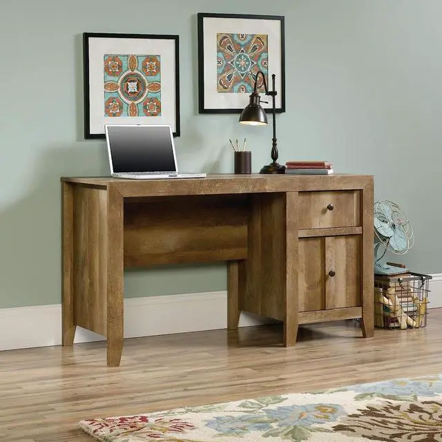 Alt view image 6 of 7 - Sauder Dakota Pass Desk, Craftsman Oak finish