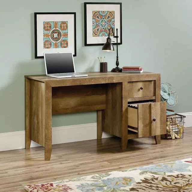 Alt view image 2 of 7 - Sauder Dakota Pass Desk, Craftsman Oak finish