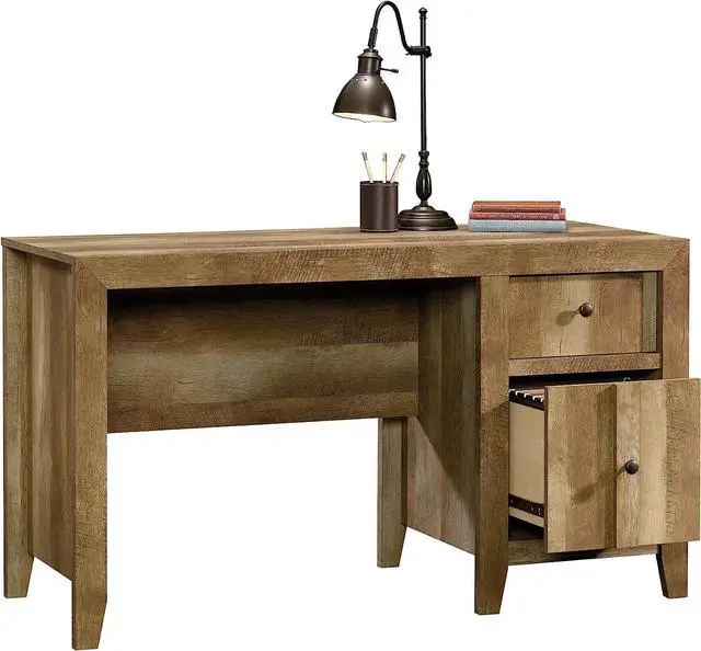 Alt view image 5 of 7 - Sauder Dakota Pass Desk, Craftsman Oak finish