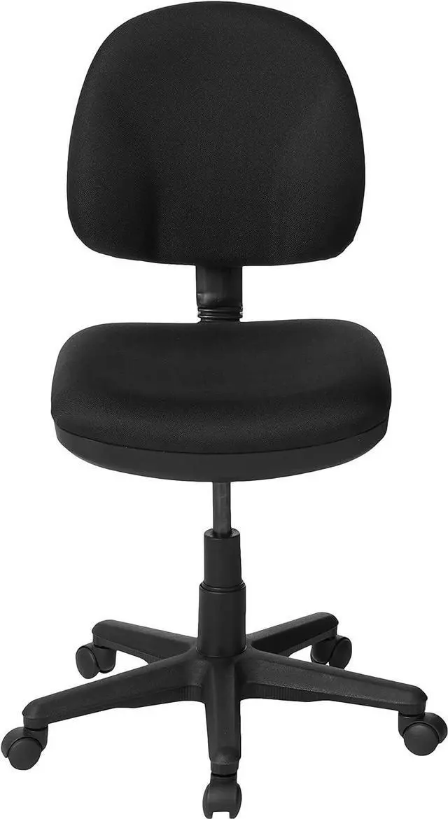 Alt view image 2 of 7 - Office Star Pneumatic Sculptured Office Task Chair with Thick Padded Seat and Built-in Lumbar Support, Black, Welcome to consult