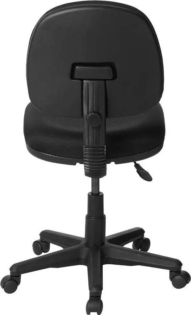 Alt view image 3 of 7 - Office Star Pneumatic Sculptured Office Task Chair with Thick Padded Seat and Built-in Lumbar Support, Black, Welcome to consult