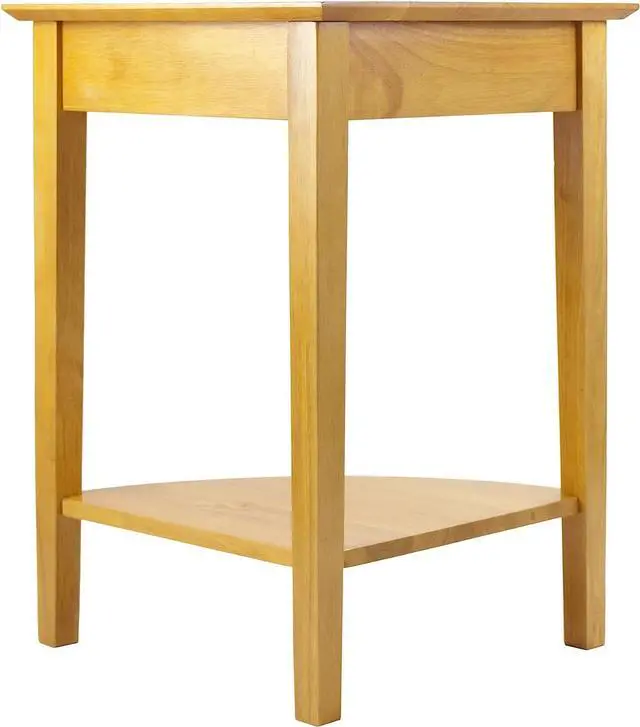 Alt view image 3 of 6 - Winsome Wood Corner Desk with Shelf, Honey, 20 inches