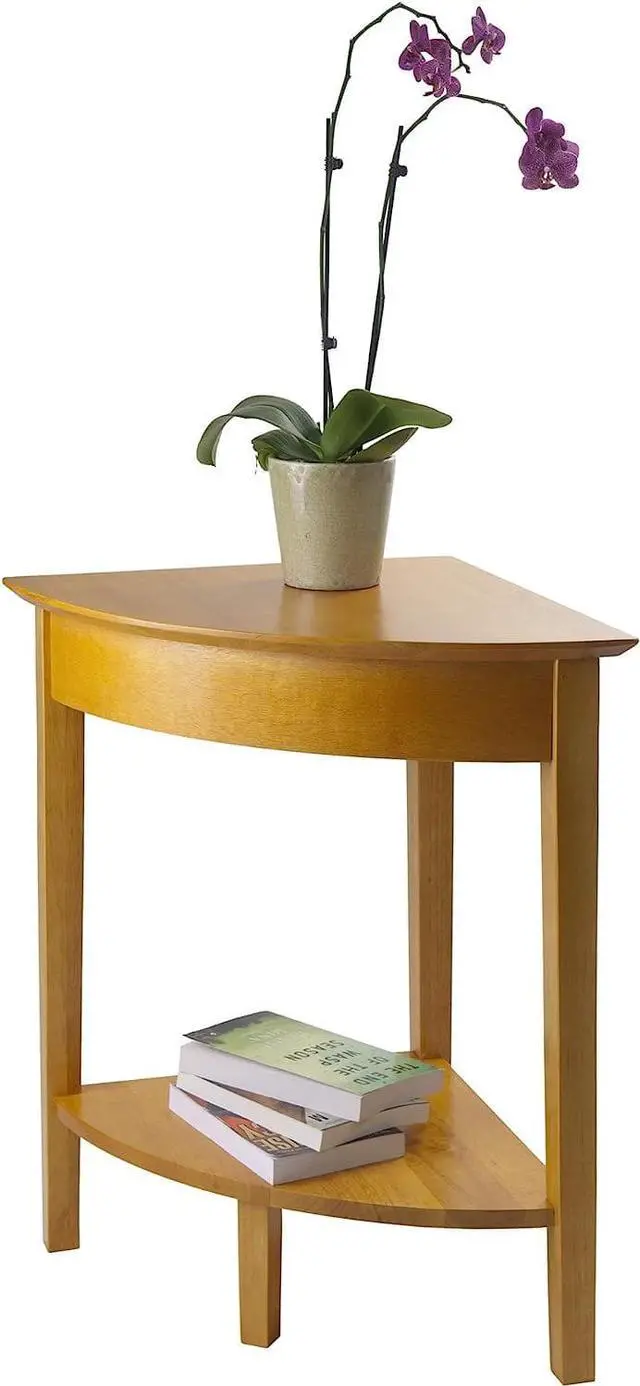 Alt view image 4 of 6 - Winsome Wood Corner Desk with Shelf, Honey, 20 inches