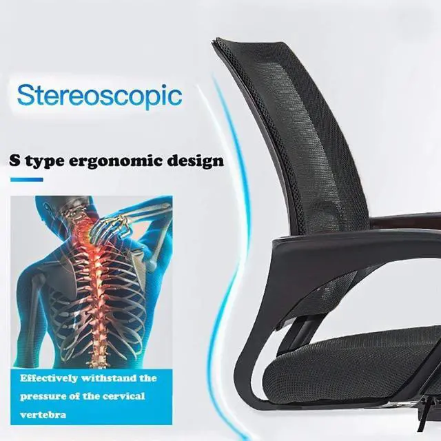 Alt view image 3 of 7 - Office Chair Ergonomic Cheap Desk Chair Mesh Computer Chair Lumbar Support Modern Executive Adjustable Stool Rolling Swivel Chair for Back Pain (Black)