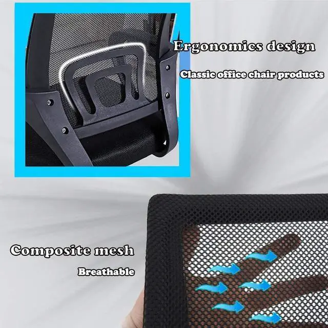 Alt view image 5 of 7 - Office Chair Ergonomic Cheap Desk Chair Mesh Computer Chair Lumbar Support Modern Executive Adjustable Stool Rolling Swivel Chair for Back Pain (Black)