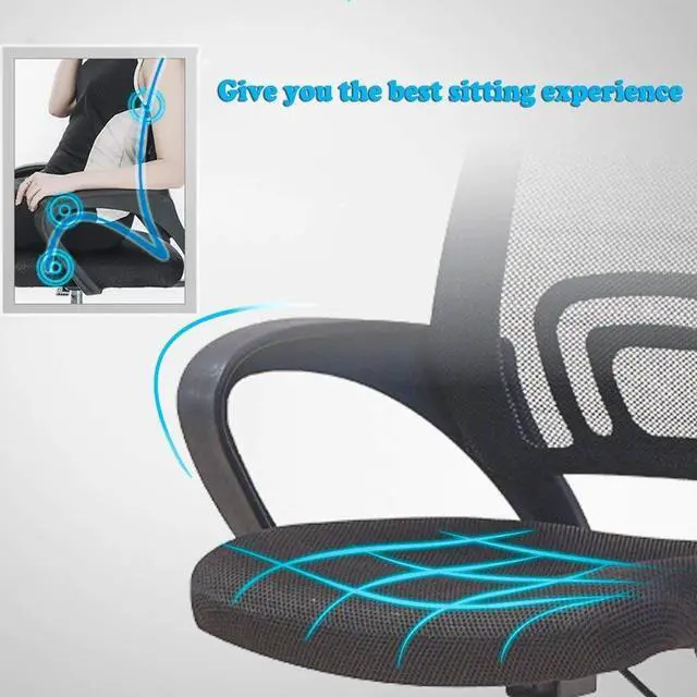 Alt view image 6 of 7 - Office Chair Ergonomic Cheap Desk Chair Mesh Computer Chair Lumbar Support Modern Executive Adjustable Stool Rolling Swivel Chair for Back Pain (Black)