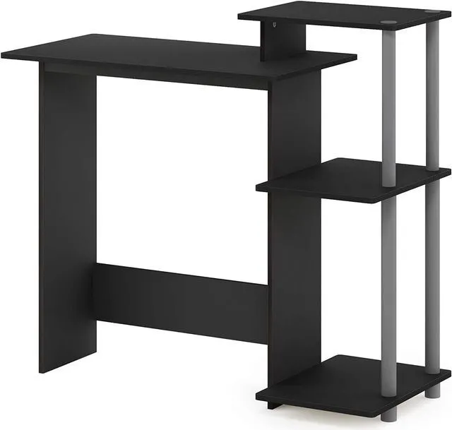 Alt view image 7 of 7 - Furinno EFFICIENT Desk, 28.6" Wide Gaming Desk with 3 Open Side Shelves, Laptop Notebook Computer Desk, Office Desk for Home Office, Study Room, Dorm, Bedroom, Black