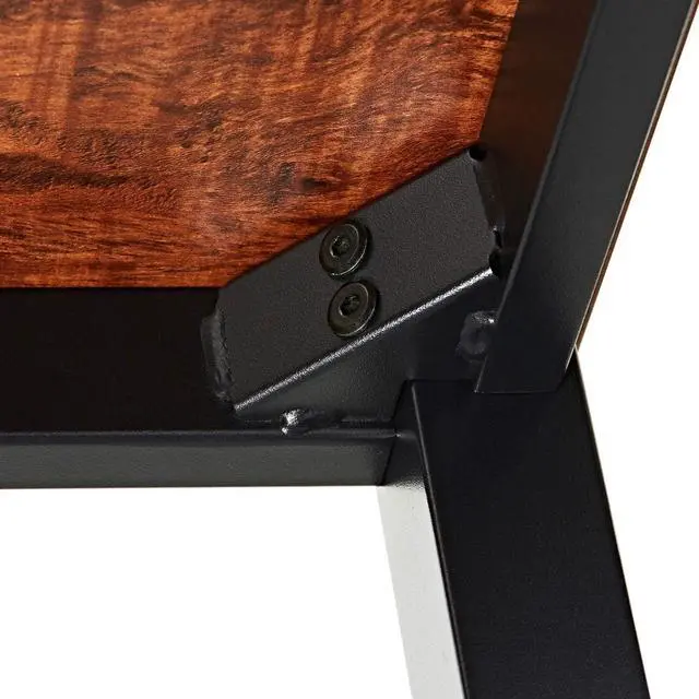 Alt view image 5 of 7 - Decoholic Computer Desk 47" PC Laptop Study Table Office Desk Workstation for Home Office,with Leg Bars,Modern Industrial Style,Sandalwood Board Black Leg
