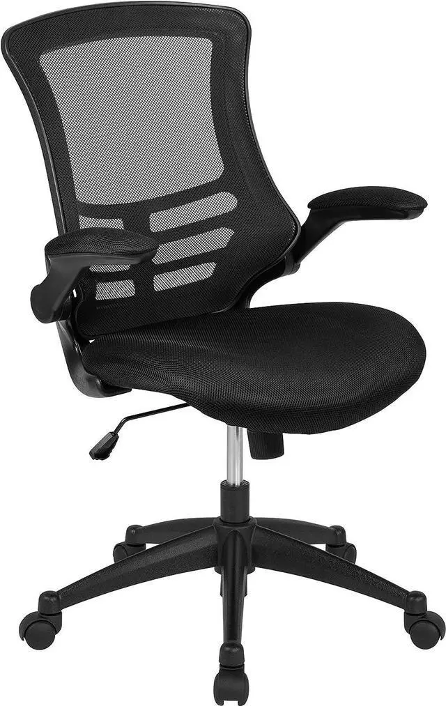Main image of Flash Furniture Kelista Office Chair, Ergonomic, Mid-Back, Black Mesh with Swivel