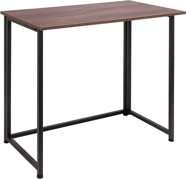 Main image of Leopard Outdoor Products Folding Computer Desk for Small Spaces, Space-Saving Home Office Desk, Foldable Computer Table, Laptop Table, Writing Desk, Compact Study Reading Table (Dark Brown)