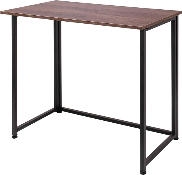 Alt view image 5 of 7 - Leopard Outdoor Products Folding Computer Desk for Small Spaces, Space-Saving Home Office Desk, Foldable Computer Table, Laptop Table, Writing Desk, Compact Study Reading Table (Dark Brown)