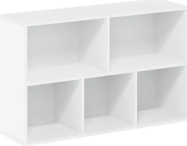 Alt view image 4 of 7 - Furinno Luder Bookcase / Book / Storage , 5-Cube, White