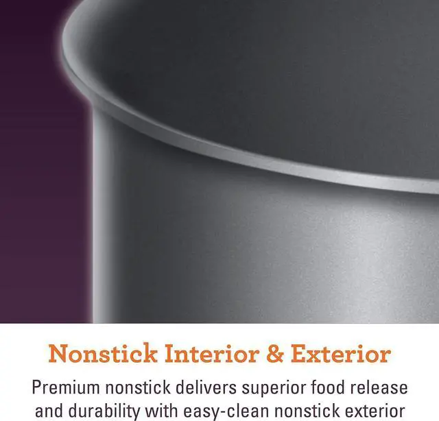 Alt view image 6 of 7 - Breville - 84478 Breville Thermal Pro Hard Anodized Nonstick Sauce Pan/Saucepan with Lid, 2 Quart, Gray
