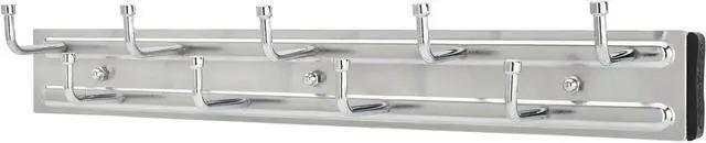 Main image of Rev-A-Shelf 14" Pull Out Closet Organization Rack for Belts, Ties and Scarves, Accessories Storage Hanger with Mounting Hardware, Chrome, BRC-14CR