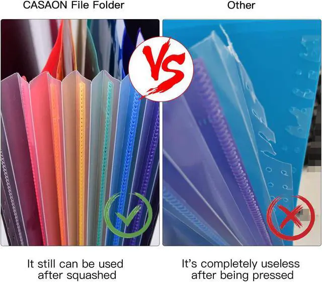 Alt view image 5 of 7 - 7-Pocket Expanding File 3pcs Plastic Expandable File Folder - Black&Blue&Red