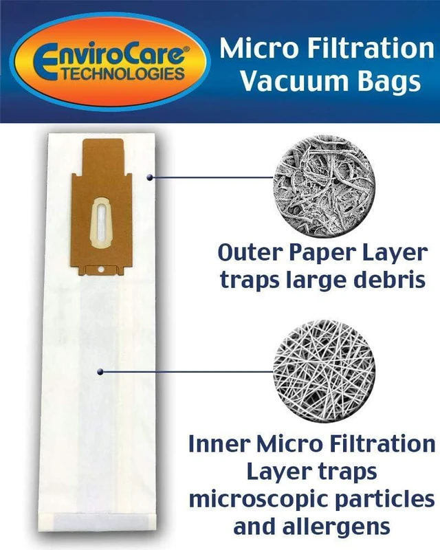 Alt view image 2 of 7 - EnviroCare Replacement Micro Filtration Vacuum Cleaner Bags made to fit Oreck Type CC, XL. Fits: XL7, XL21, 2000, 3000, 4000, 8000, 9000 series and Hoover ONEPWR Upright Vacuum Cleaners 24 Bags