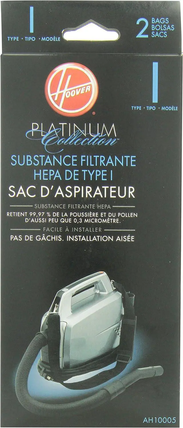 Alt view image 4 of 5 - Vacuum Cleaner Bags for Platinum Canister Vacs Pack of 2 Type I Hepa Filtration Part # AH10005 Vacuum Bags Refill