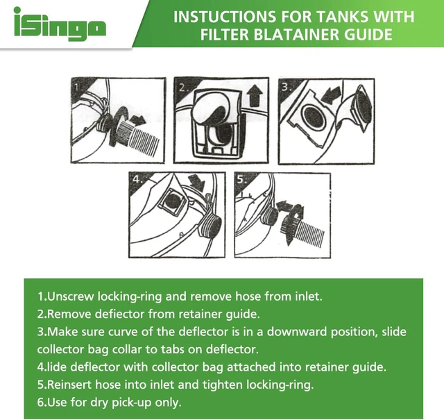 Alt view image 6 of 7 - 5-8 Gallon Vacuum Bag Replacement for 90661 Shop Vac Bags, 15 Pack