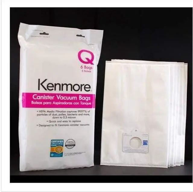Alt view image 4 of 4 - 53292 Style Q HEPA Cloth Vacuum Bags for Canister Vacuum Cleaners 6 pack