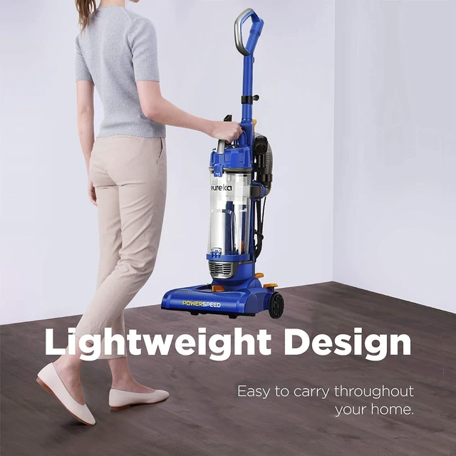 Alt view image 3 of 7 - Eureka NEU182A PowerSpeed Lightweight Bagless Upright Vacuum Cleaner, Blue, Lite