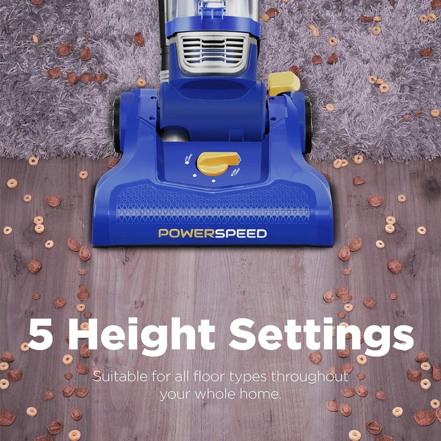 Alt view image 5 of 7 - Eureka NEU182A PowerSpeed Lightweight Bagless Upright Vacuum Cleaner, Blue, Lite
