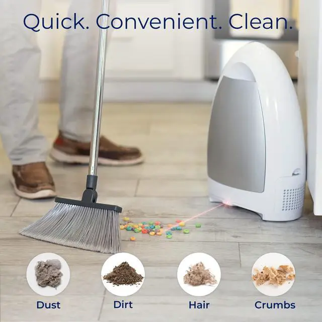 Alt view image 2 of 7 - EYE-VAC Home Touchless Vacuum, Automatic Dustpan, 1000W Bagless Canister for Pet Hair and Dirt, White