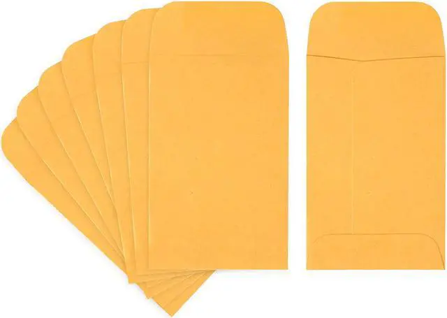 Main image of ValBox #1 Coin Envelopes 2.25x 3.5 Small Parts Envelope with Gummed Flap for Home, Garden or Office Use, Brown Kraft Seed Envelopes 100 per Box