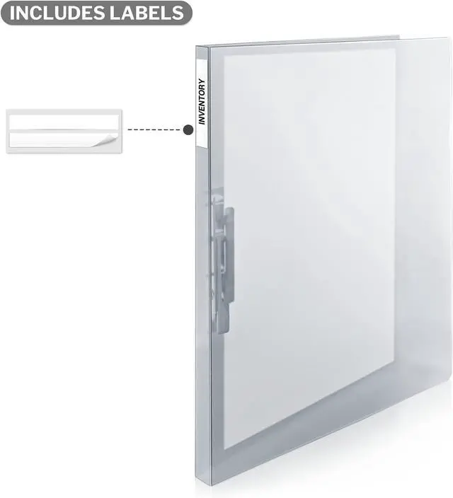 Alt view image 7 of 7 - CRANBURY Punchless Clamp Binder, Ringless 8.5x11 Folder, Dusky Gray