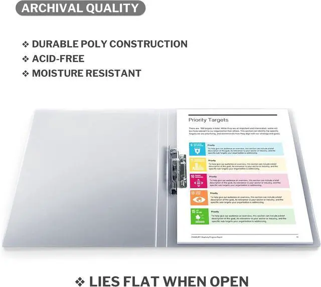 Alt view image 2 of 7 - CRANBURY Punchless Clamp Binder, Ringless 8.5x11 Folder, Dusky Gray