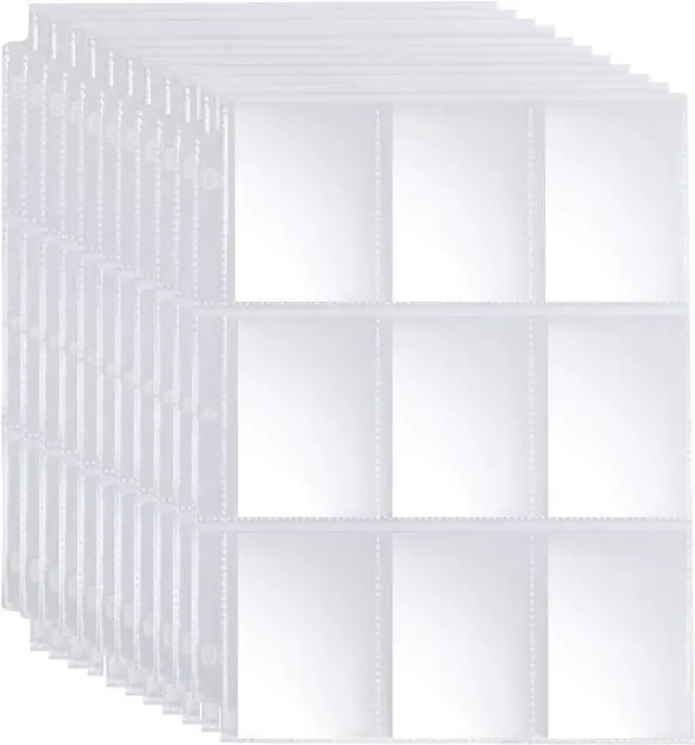 Main image of 9 Pocket Page Protector - 648 Pockets Premium Double Side Trading Card Sleeves Pages for 3 Ring Binder, Standard Size Card Sheets Protectors