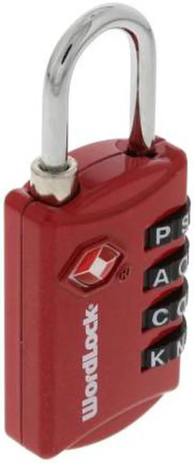 Alt view image 2 of 8 - Wordlock LL-206-RD TSA Approved Combination Luggage Lock – 4 Dial, Red