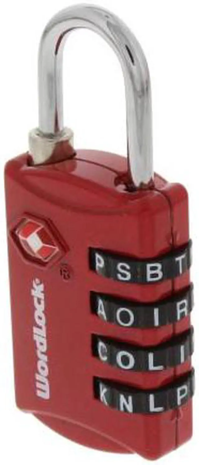 Alt view image 3 of 8 - Wordlock LL-206-RD TSA Approved Combination Luggage Lock – 4 Dial, Red