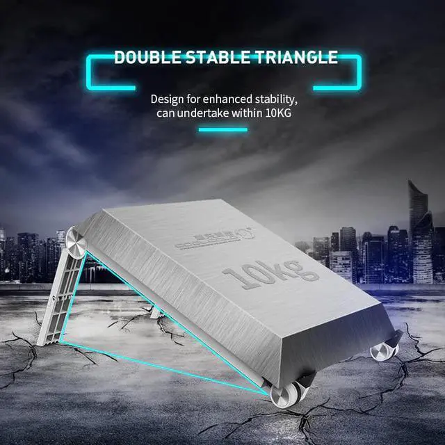 Alt view image 6 of 6 - COOLCOLD Laptop Stand Adjustable Cooling Laptop Riser Holder Portable Ergonomic Bracket Notebook to 17 inch for MacBook Air Pro