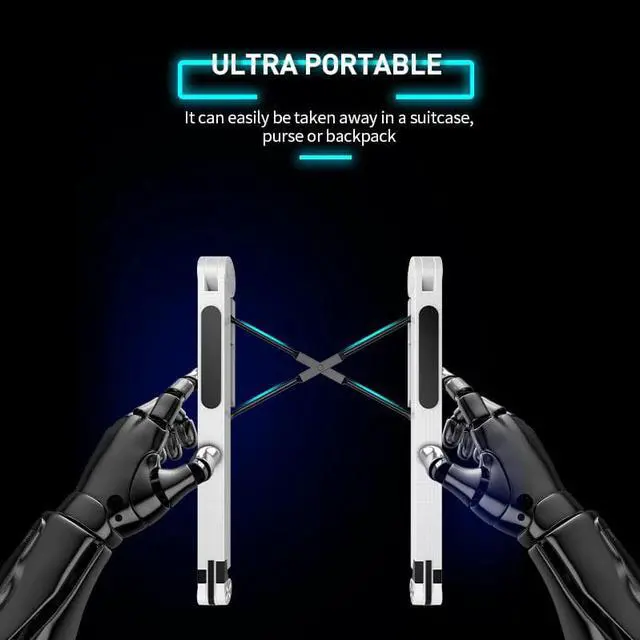 Alt view image 3 of 6 - COOLCOLD Laptop Stand Adjustable Cooling Laptop Riser Holder Portable Ergonomic Bracket Notebook to 17 inch for MacBook Air Pro