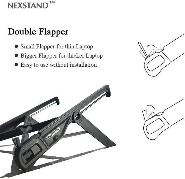 Alt view image 5 of 6 - NEXSTAND K7 Laptop Stand Folding Portable Laptop Table Office Ergonomic Notebook Stand holder For Macbook Pro Laptop Accessories