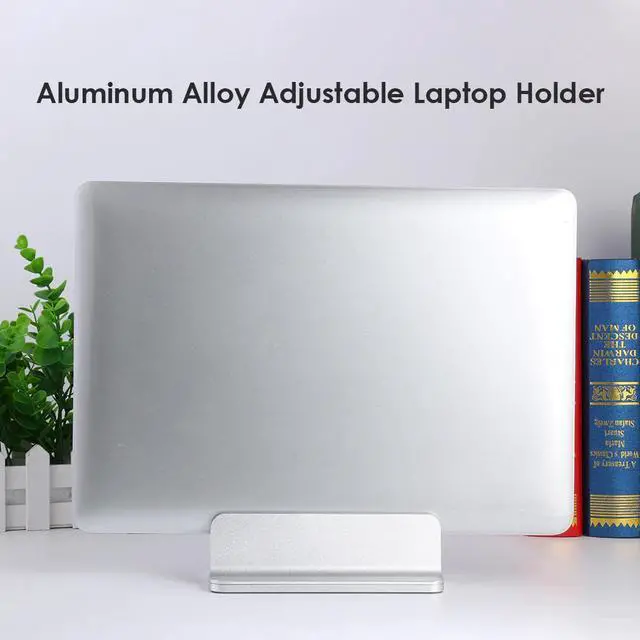 Alt view image 5 of 6 - Vertical Laptop Stand for Macbook Air Pro Desktop Double Desktop Stand Holder with Adjustable Dock