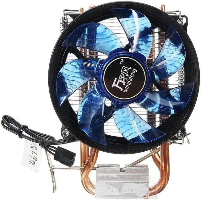 Alt view image 3 of 6 - Copper Cooling Fan Core LED CPU Cooler Cooling Fan Quiet Fan Cooler Heatsink for Intel Socket LGA1156/1155/775 AMD AM3