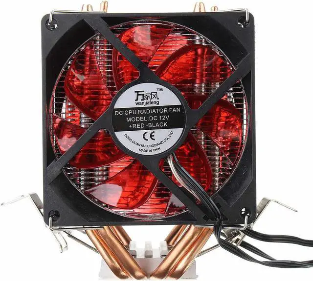 Alt view image 5 of 6 - 6 heatpipe dual tower cooling 9cm fan support 3 fans 3PIN CPU cooler 775 115X 1366 AM3 AM4 FM1 FM2 Ryzen