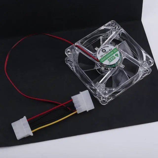 Alt view image 3 of 6 - 12V 0.20A 80 x 80 x 25 mm Computer fan 4 LED Silent PC Computer Case Cooler Cooling Fan Mod blue and colorful light