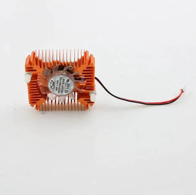Alt view image 4 of 6 - 55mm 2 PIN Graphics Cards Cooling Fan Heatsink Cooler Fit For Personal Computer Components Aluminum Gold Fans Cooler