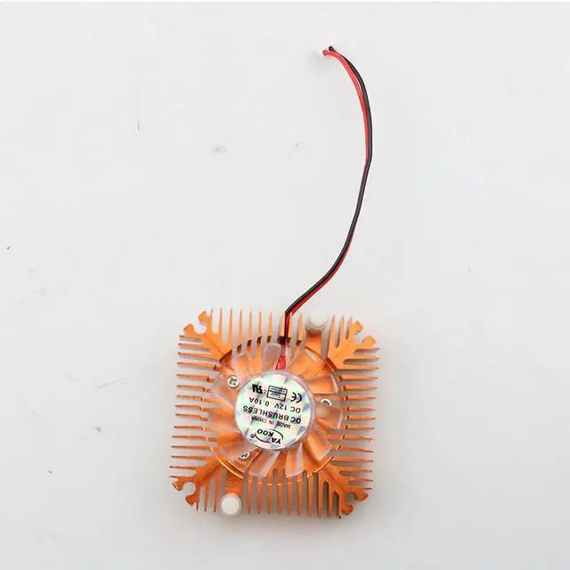 Alt view image 5 of 6 - 55mm 2 PIN Graphics Cards Cooling Fan Heatsink Cooler Fit For Personal Computer Components Aluminum Gold Fans Cooler