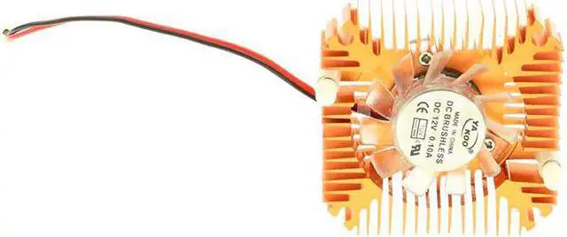 Alt view image 2 of 6 - 55mm 2 PIN Graphics Cards Cooling Fan Heatsink Cooler Fit For Personal Computer Components Aluminum Gold Fans Cooler