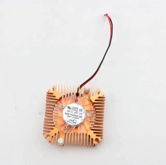 Alt view image 3 of 6 - 55mm 2 PIN Graphics Cards Cooling Fan Heatsink Cooler Fit For Personal Computer Components Aluminum Gold Fans Cooler