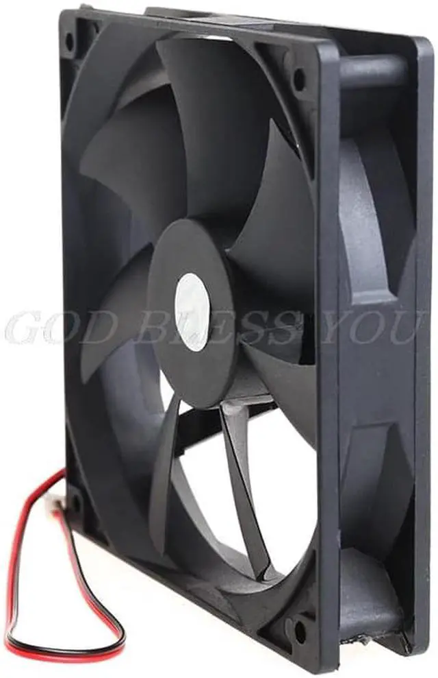 Alt view image 4 of 6 - High Speed 12cm Computer 120mm 5 inches 12V 2Pin 0.5A 120x120x25mm DC Cooling Cooler Fan Case System Hydraulic Cooling Fan