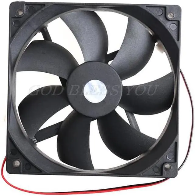 Alt view image 2 of 6 - High Speed 12cm Computer 120mm 5 inches 12V 2Pin 0.5A 120x120x25mm DC Cooling Cooler Fan Case System Hydraulic Cooling Fan