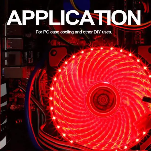 Alt view image 4 of 6 - Rainbow Colorful RGB Lights Adjustable Color Cooling Fan 120mm LED PC Computer Silent Case Fan Controller 2019 NEW