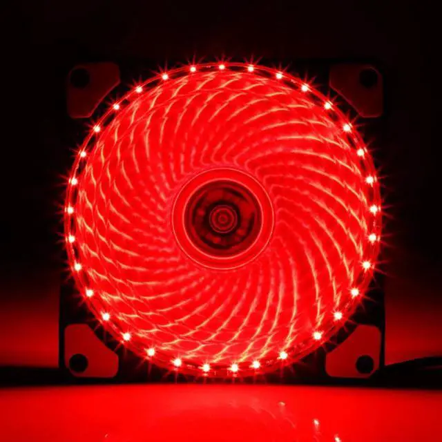 Alt view image 5 of 6 - Rainbow Colorful RGB Lights Adjustable Color Cooling Fan 120mm LED PC Computer Silent Case Fan Controller 2019 NEW