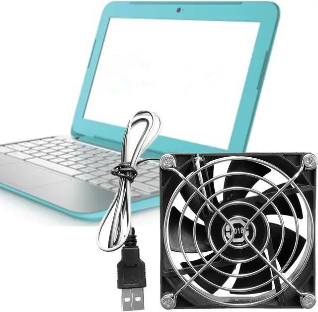Alt view image 2 of 6 - 5V 80mm Computer Fan Portable USB Cooler Small PC CPU Cooling Computer Components Cooling Accessories Black Low Noise