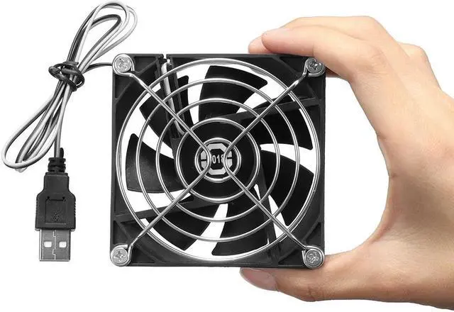 Alt view image 6 of 6 - 5V 80mm Computer Fan Portable USB Cooler Small PC CPU Cooling Computer Components Cooling Accessories Black Low Noise